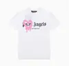 Camiseta Unisex Palm Angels Letras Graffiti Corazón Derritiéndose Cuello Redondo Mangas Cortas Holgada Verano
