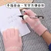 Guantes de algodón para mujer, lindos, gruesos, cálidos, para otoño e invierno, de estudiante, para ciclismo, a prueba de frío, de cinco dedos, con dedos descubiertos, para pantalla táctil