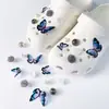 Charms para sapato Croc DIY corrente de pulseira de flor de pérola tridimensional flor de sapato estilo balé removível acessório de sapato decoração