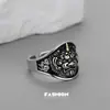Anillo Pixiu 3D Original para Hombre, Anillo Minimalista Moderno y Único para Dedo Índice de Unicornio, Anillo de Moda y Creativo que Atrae la Riqueza