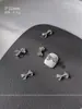 1000 Piezas de Decoraciones de Moños para Uñas de Aleación Mixta, Moños de Cinta Huecos, Pedrería Plateada para Uñas, Al por Mayor