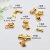 Cuentas de transferencia de bambú Shajin con pequeñas curvas, lirio de los anillos gemelos, colgante 3D, accesorios hechos a mano, pulsera, collar, material de bricolaje