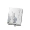 Caja de Regalo Desplegable Estilo Chino Nuevo Personalizada, Caja de Regalo Estampada Floral Gris Plateado, Caja de Regalo de Empaque de Lujo para Productos de Cuidado de la Piel y Belleza