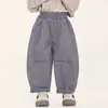 Calça Changguo Roupas Outono Novo Estilo Coreano para Meninos Infantis, Calça Longa Primavera e Outono, Calça Cenoura para Meninos