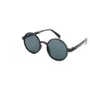 Gafas de Sol para Exteriores de Montura Grande, Redondas, Gama Alta, Delgadas, Sencillas y Versátiles, Mismo Estilo que las Estrellas 131 2389