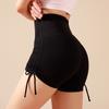 Verano Nuevo Cordón Cintura Alta Moldeado Abdomen Adelgazamiento Caderas Shorts Deportivos para Mujer Running Ropa Exterior Fitness Yoga Culottes