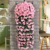 Simulación Violeta Colgante de Pared Flor Enredadera Decoración de Interiores Flor de Pared Flor Falsa Flor Colgante Flor Colgante de Pared para Sala de Estar Chlorophyllum Flor de Plástico