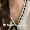 Corea del Sur Diseño Nicho Joyería Plata Brillante Plata Esterlina S925 Collar Diamante Inglés Sentido Simple Avanzado Uso Apilado Estilo Ins