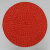 Individual Redondo de Material PP con Hilo Dorado Liso Posavasos Almohadilla Aislante Antiescaldante Hogar