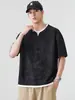 Camiseta de Manga Corta Falsa de Dos Piezas para Hombre 2026 Verano Nueva Camisa Casual para Hombre Cuello Redondo Versátil Manga Media Holgada