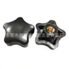 Porca de cabeça de borracha Torx 38mm-M8, porca de mão de cabeça de borracha com furo passante de seis estrelas, porca de manopla de cabeça de borracha