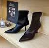 Botines Chuyuji de punta estilo francés para mujer, nuevo modelo otoño e invierno 2026, con tacones finos y cremallera trasera, botines ajustados