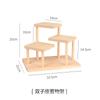 Estante de Almacenamiento Estilo Tronco Estante de Almacenamiento de Mano para Cosméticos de Escritorio Estante de Exhibición de Escalera Multicapa de Madera Maciza Estante de Exhibición de Adornos