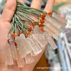 Pingente de Ágata Calcedônia Lua Branca, Pingente de Calcedônia Guanyin Buda Gelo Branco Transparente Gelo, Amuleto Sem Preocupações, Colar de Ágata Fivela da Paz