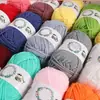 Bola de Lã de Algodão Leite Colorida Infantil Fofa para Bebê Iniciante Tricô Cachecol Material de Boneca Arte de Tricô à Mão DIY