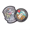 Fabricante de Dongguan Patch de Tecido para Computador Etiqueta Tecida Uniforme Escolar Bolsa Adesivo Autoadesivo Etiqueta Tecida Redonda Patch de Tecido Personalização