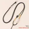 Cuerda Fina para Colgante Hilo Dorado Asimétrico Nudo Plano Cuerda para Collar de Ágata Hebilla de Seguridad Dorada Sencilla Cuerda para Colgar en el Cuello Venta al por Mayor