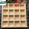 Molde Trapezoidal Tallado Tradicional de Madera Maciza para Repostería, Molde para Bizcocho Esponjoso, Molde para Pastel de Luna, Pastel de Arroz, Pastel al Vapor, Molde para Hornear Pasteles