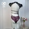 Romance Floral Mar Sexy Lencería Estilo Francés Deseo Puro Atuendo de una Pieza Maduro Encaje Romántico Transparente Uniforme Sexy A1202