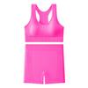 Conjunto de Sutiã Esportivo de Comércio Exterior, Respirável, Push-Up, Anti-Exposição, Formato I, Costas Bonitas, Cintura Alta, Controle Abdominal, Shorts de Fitness Yoga