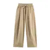 U Estilo Europeu e Americano Transfronteiriço 2026 Nova Moda Elegante Amazon Roupas Femininas Atacado Cintura Elástica Calças de Perna Larga