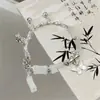 Nuevo Pulsera de Nudo de Bambú con Lirios del Valle Estilo Chino para Mujer, Diseño de Nicho Ins, Pulsera de Alto Valor Estilo Palacio Chino Nuevo para Mujer