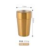 Vaso de agua de acero inoxidable 304 estilo coreano restaurante vaso de té aislado de doble capa vaso de cerveza dorado para barbacoa vaso para leche vaso para bebidas