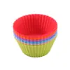 Fábrica em estoque Ferramentas de Confeitaria Molde de Silicone para Bolo Redondo Flor Cupcake