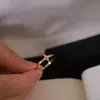 Anillo Abierto en Forma de Y Cepillado Transfronterizo Vintage con Piedras Preciosas para Mujer, Anillo de Dedo Índice de Gama Alta de Nicho, Simple y Moderno