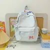 Nova Mochila Retrô Estilo Americano para Mulheres com Letras Bordadas, Mochila Simples de Viagem para Homens, Mochila Escolar para Alunos do Ensino Fundamental II e Ensino Médio, Mochila Feminina