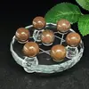 Placa de matriz de siete estrellas de bola de cristal de piedra natural transfronteriza adornos de feng shui logo de mineral de piedra original pulido adornos para el hogar sala de estar porche