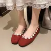 Sapatilha de Renda Roxa Retro Flat Sapatos de Vovó para Mulheres 2025 Novo Verão Francês Sapatos Baixos Single para Mulheres Versátil