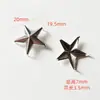 Unhas de Garra Mini 5mm Garra Estrela de Cinco Pontas para DIY em Bolsas, Sapatos, Chapéus Contas Coloridas de Garra Rebites Estrela de Cinco Pontas Preto Fosco Anti-Ferrugem