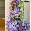Pacote DIY para Preparação de Casamento no Jardim de Monet Decoração de Casamento com Flores Artificiais Layout de Fundo Vitrine de Casa Flores Novas