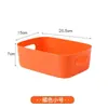 Cesta de almacenamiento colorida multifuncional para escritorio, caja de almacenamiento de plástico para el hogar y la cocina, organizador de bocadillos y juguetes con asa