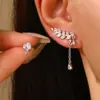 Pendientes de Flor de Hoja Simples de Moda Ins Europea y Americana Accesorios de Collar Joyería de Lujo Ligero de Gama Alta de Diseño de Nicho para Mujer