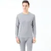 Pantalones térmicos de terciopelo alemán de doble cara con forro polar para hombre, otoño, ropa interior cálida para hombre, conjunto de pijama, invierno, a prueba de frío, calentamiento rápido