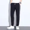 Pantalones Casuales para Hombre Verano Nuevo Elástico en Cuatro Direcciones Seda de Hielo Fina Rectos Ligeros de Negocios Empalmados Estilo Coreano Ajustados