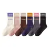 Calcetines de Pilates y Yoga con Costilla Doble para Mujer, Calcetines sin Costuras de Media Pantorrilla, Transpirables, Absorbentes de Sudor, Antideslizantes