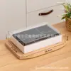 Caja para Cortar Fruta No Plegable con Uno, Cuatro, Cinco o Seis Compartimentos para Sushi y Fruta Fresca, Transparente de Plástico Rectangular Juego de Tres Piezas Caja de Papel-Plástico