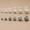 Cuentas de Plata de Ley S925, Cuentas Sueltas, Cuentas Retorcidas, Cuentas de Sandía, Separadores de Cuentas de Buda, Materiales para Manualidades DIY Hechos a Mano, Accesorios Lisos de Plata