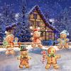 2025 Hombre de Jengibre Navideño Señal para Jardín Césped Exterior Decoración de Fiesta Navideña Papá Noel