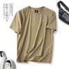 Série seda gelada! Sensação refrescante secagem rápida respirável 2024 masculina primavera e verão vertical anti-rugas gola redonda manga curta casual camiseta