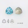 Cristales Dongzhou Triangulares 7mm Coloridos con Base Puntiaguda para Uñas Rhinestones Pequeña Cabeza de Tigre Forma Triangular Rhinestones Accesorios para Uñas DIY