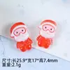 Serie Navideña Linda Muñeco de Nieve Caja de Regalo Campana Árbol de Navidad Pegamento de Crema Pinzas para el Cabello Cuerda para el Cabello Accesorios de Resina DIY