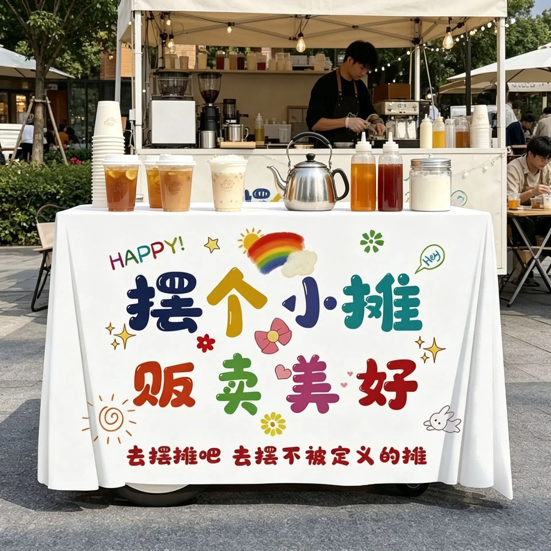 摆摊大麦摆个小摊