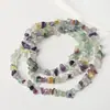 Corrente Longa 80cm de Pedras Naturais Ametista Bruta Acessórios para Joias DIY Tira Longa Polida Pulseira Desmagnetizada