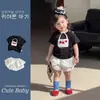 Conjunto Ligero de Verano para Niñas, Linda Falda a Cuadros Irregulares con Cerezas de Manga Corta, Dulce y Fresco Conjunto de Dos Piezas para Bebés Niñas