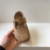 Sapatos Infantis de Couro Genuíno Fosco Estilo Coreano Sapatos de Couro Infantis para Meninas Outono 2024 Birkenstocks Infantis Sapatos de Camada Única Tendência para Bebês