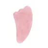 Gua sha de jade y cuerno en stock para tratamientos de belleza facial y de ojos, almohadillas de gua sha de cuarzo rosa para uso facial